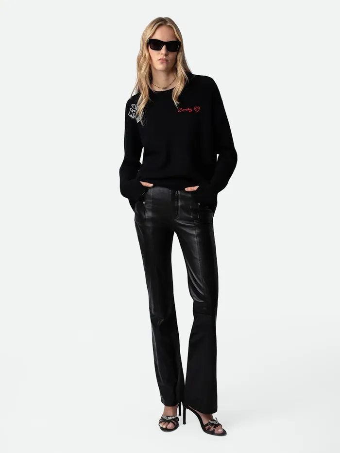 Women Zadig and Voltaire Sweaters and Cardigans Markus Cashmere Sweater Black