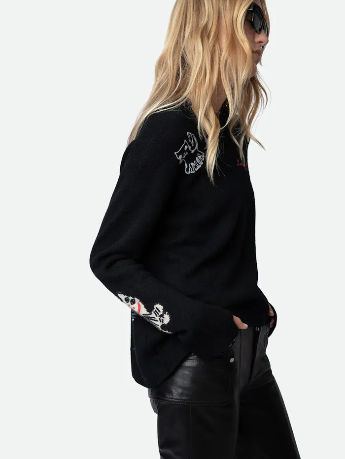 Women Zadig and Voltaire Sweaters and Cardigans Markus Cashmere Sweater Black