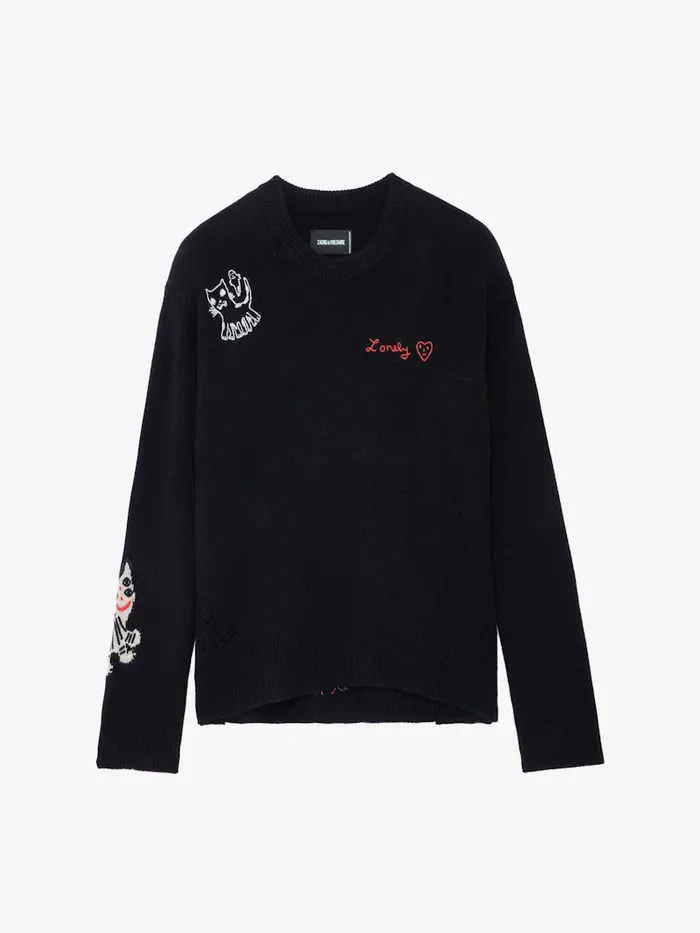 Women Zadig and Voltaire Sweaters and Cardigans Markus Cashmere Sweater Black