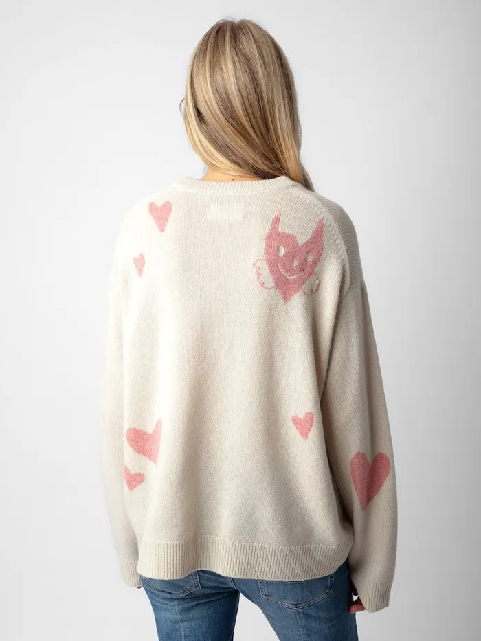 Women Zadig and Voltaire Sweaters and Cardigans Markus Heart Cashmere Sweater Judo