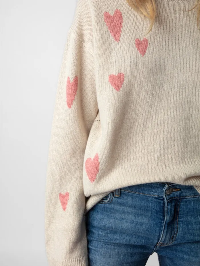 Women Zadig and Voltaire Sweaters and Cardigans Markus Heart Cashmere Sweater Judo