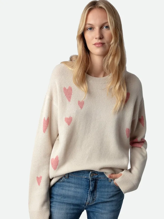 Women Zadig and Voltaire Sweaters and Cardigans Markus Heart Cashmere Sweater Judo