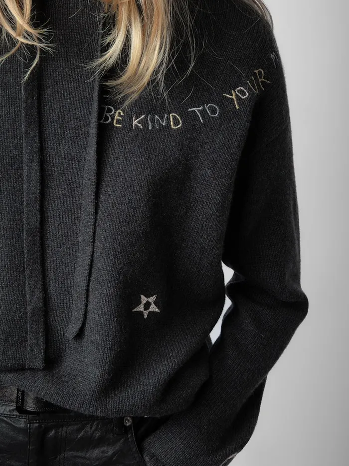 Women Zadig and Voltaire Sweaters and Cardigans Marky Cashmere Sweater Kaki Slate