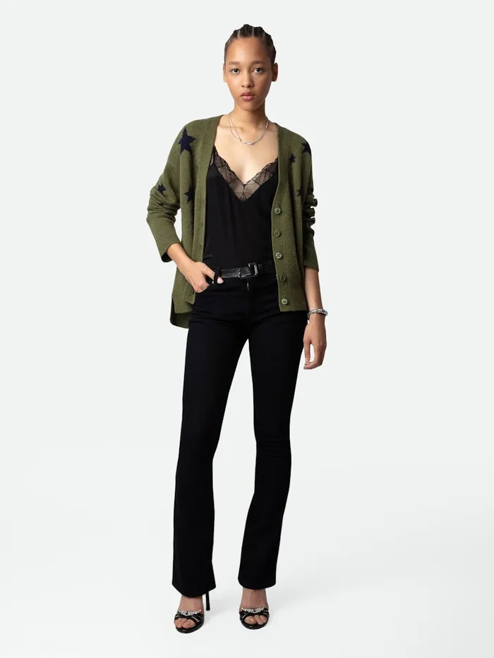 Women Zadig and Voltaire Sweaters and Cardigans Mirka Cardigan Dark Olive