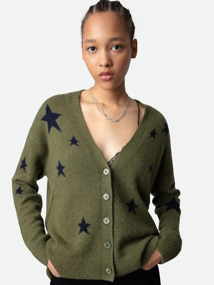 Women Zadig and Voltaire Sweaters and Cardigans Mirka Cardigan Dark Olive