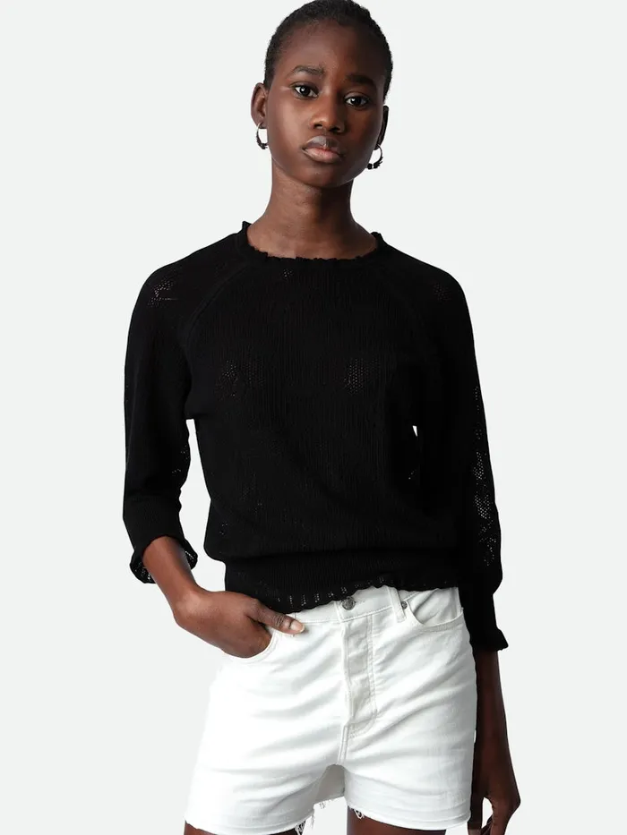 Women Zadig and Voltaire Sweaters and Cardigans Moira Sweater Black