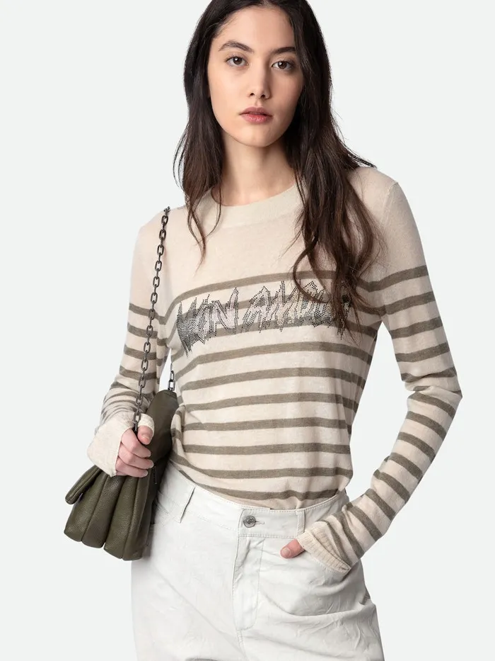 Women Zadig and Voltaire Sweaters and Cardigans Source Mon Amour Diamant Cashmere Sweater Judo