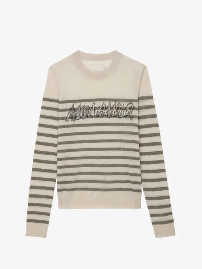 Women Zadig and Voltaire Sweaters and Cardigans Source Mon Amour Diamant Cashmere Sweater Judo