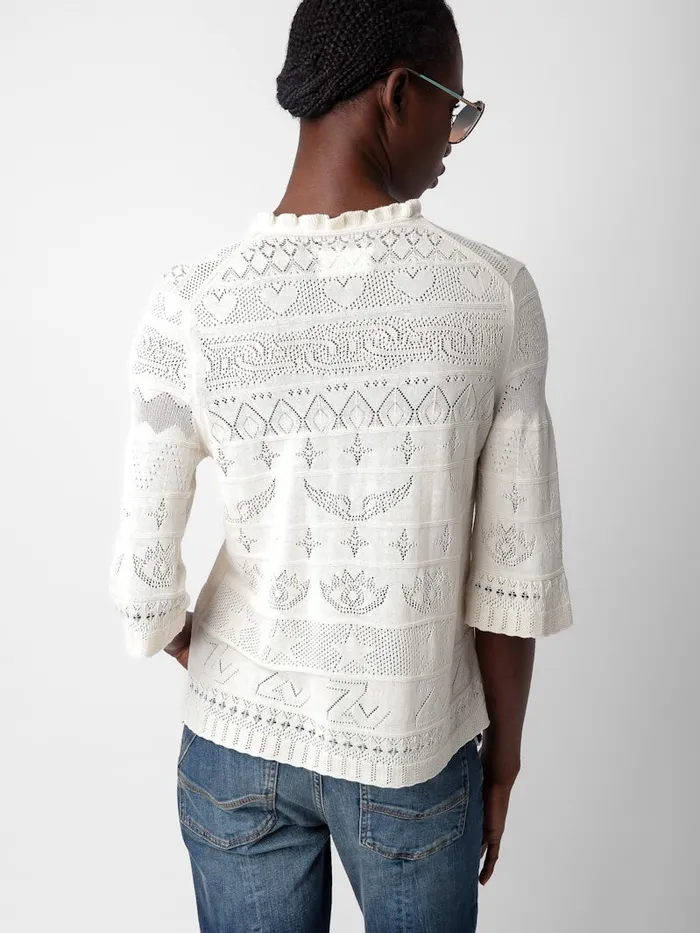 Women Zadig and Voltaire Sweaters and Cardigans Taho Sweater Ecru