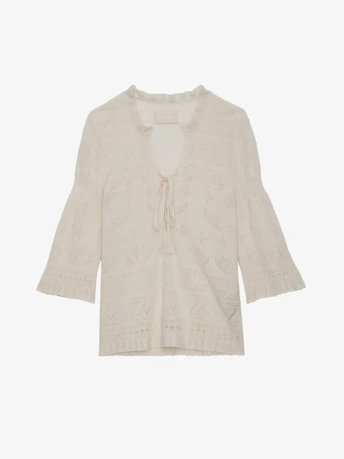 Women Zadig and Voltaire Sweaters and Cardigans Taho Sweater Ecru