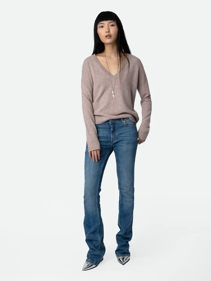 Women Zadig and Voltaire Sweaters and Cardigans Vivi Cashmere Sweater Primrose Women Zadig and Voltaire Sweaters and Cardigans Vivi Cashmere Sweater Primrose