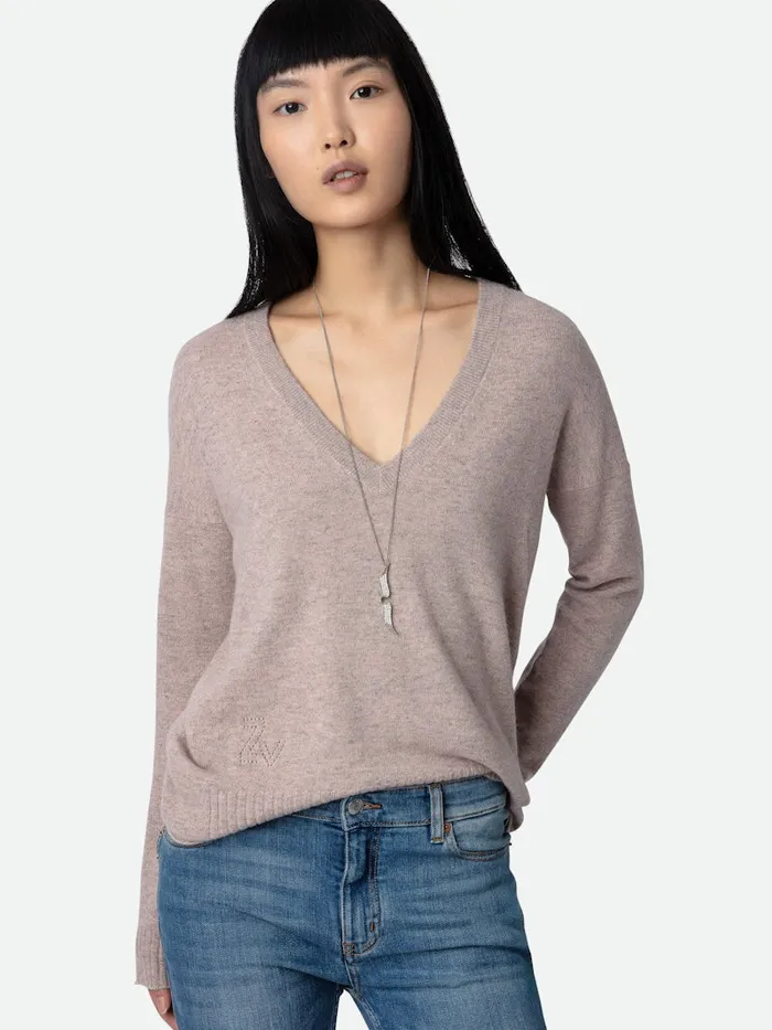 Women Zadig and Voltaire Sweaters and Cardigans Vivi Cashmere Sweater Primrose