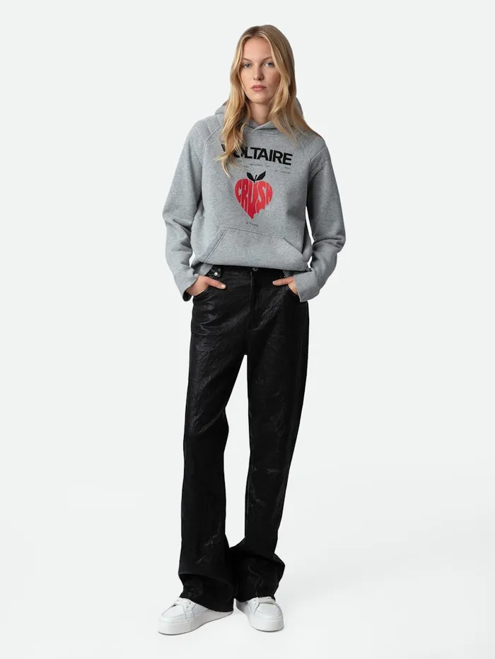 Women Zadig and Voltaire Sweatshirts Avata Concert Crush Hoodie Gris Moyen