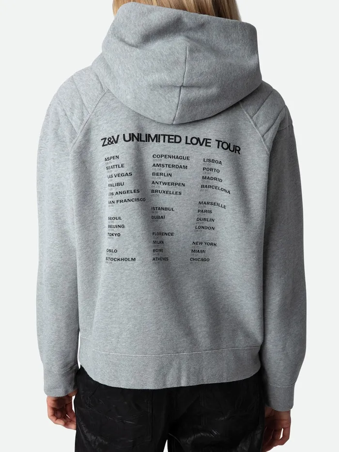 Women Zadig and Voltaire Sweatshirts Avata Concert Crush Hoodie Gris Moyen