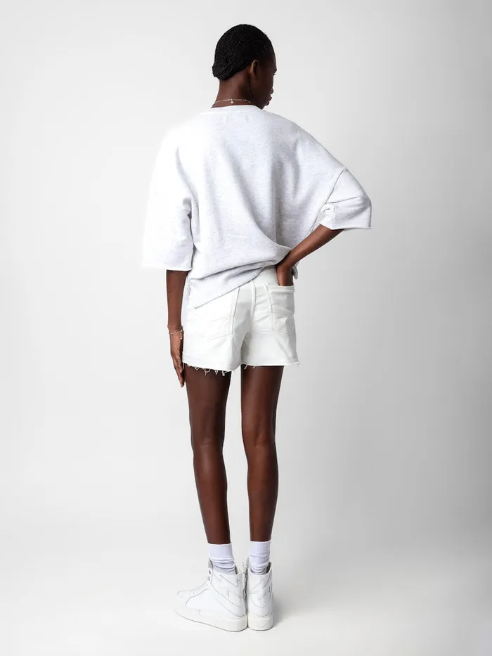 Women Zadig and Voltaire Sweatshirts Kaly Sweatshirt Gris Chine Clair