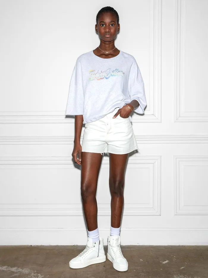 Women Zadig and Voltaire Sweatshirts Kaly Sweatshirt Gris Chine Clair