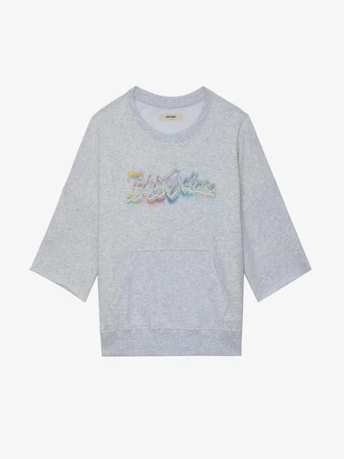Women Zadig and Voltaire Sweatshirts Kaly Sweatshirt Gris Chine Clair