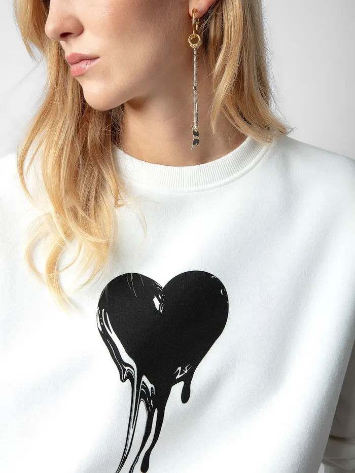 Women Zadig and Voltaire Sweatshirts Oscar Heart Sweatshirt Judo