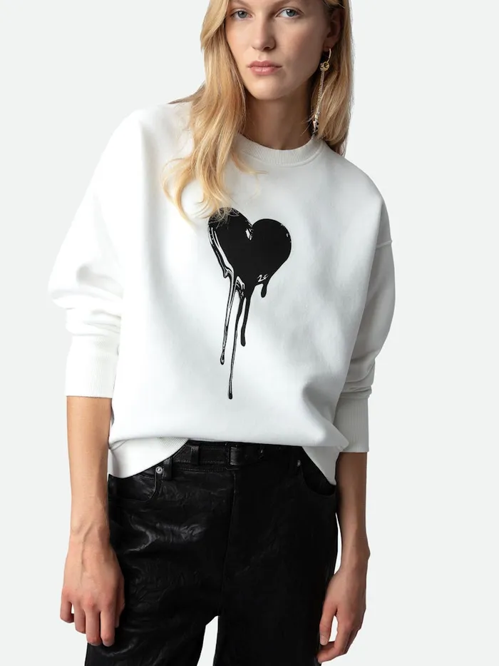 Women Zadig and Voltaire Sweatshirts Oscar Heart Sweatshirt Judo