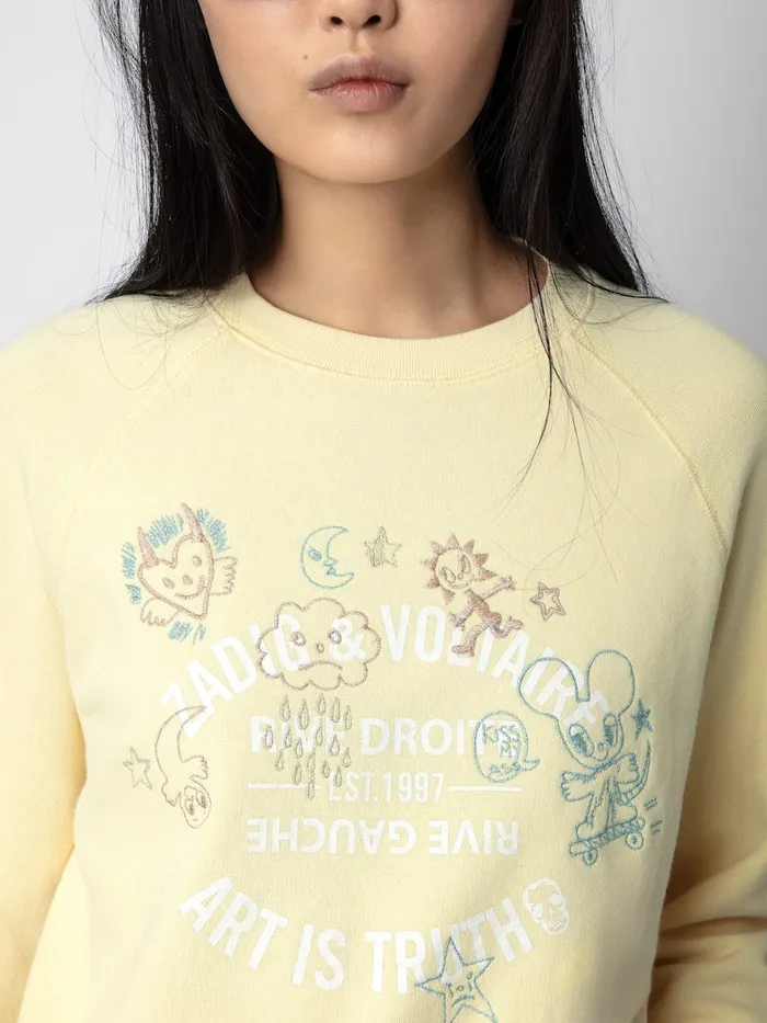 Women Zadig and Voltaire Sweatshirts Upper Insignia Sweatshirt Shea