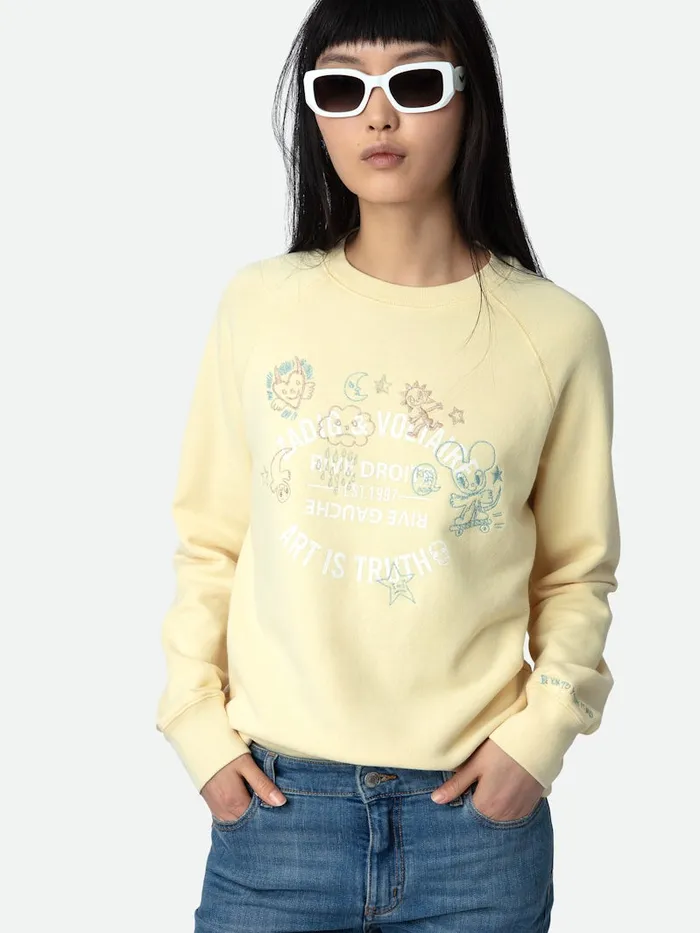 Women Zadig and Voltaire Sweatshirts Upper Insignia Sweatshirt Shea