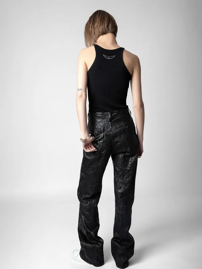 Women Zadig and Voltaire TShirts Alba Tank Top Black