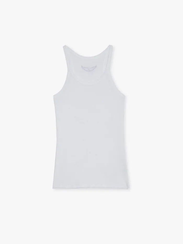 Women Zadig and Voltaire TShirts Alba Tank Top White