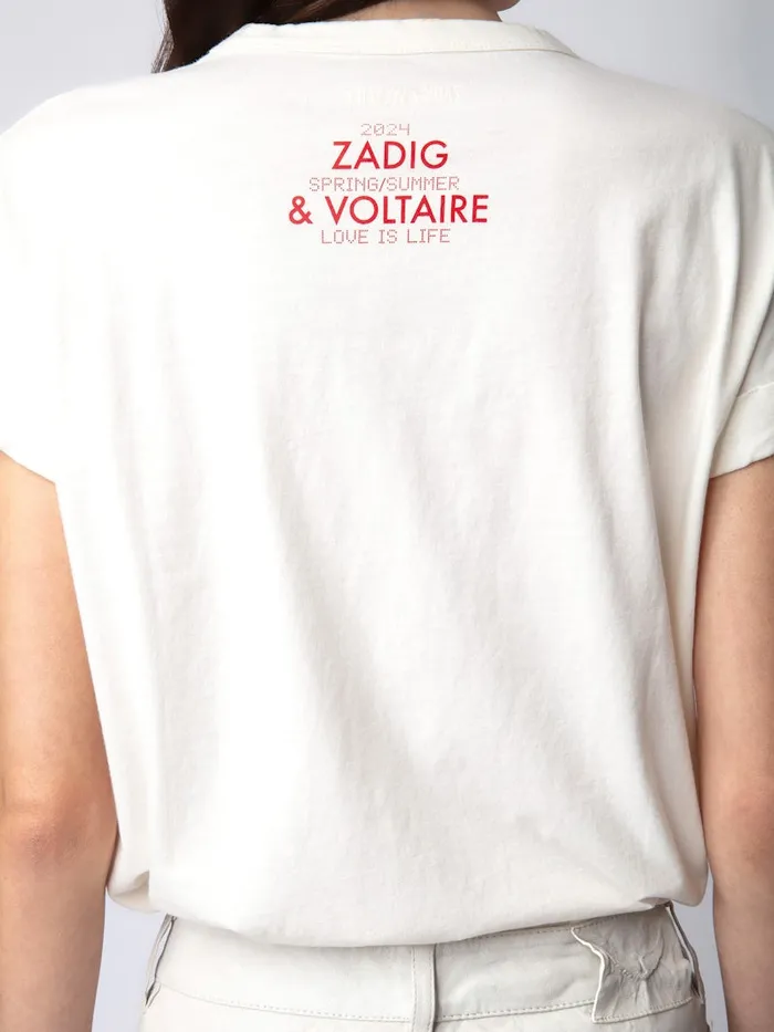Women Zadig and Voltaire TShirts Anya Photoprint Tshirt Judo