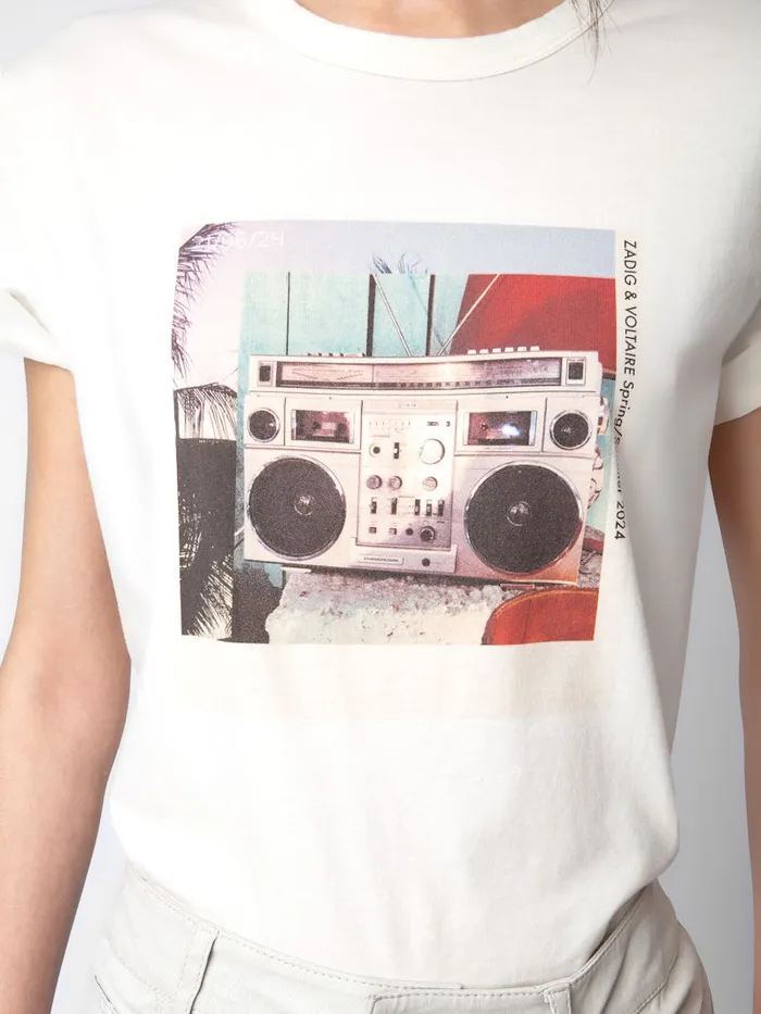 Women Zadig and Voltaire TShirts Anya Photoprint Tshirt Judo