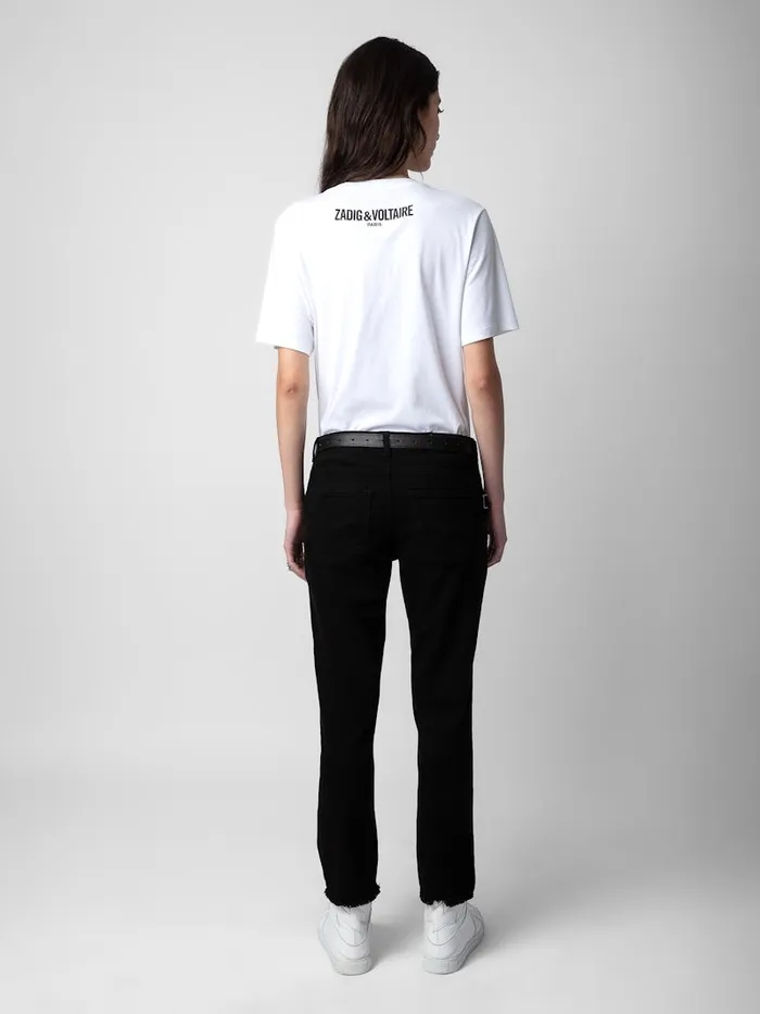 Women Zadig and Voltaire TShirts Ava Jeans Black