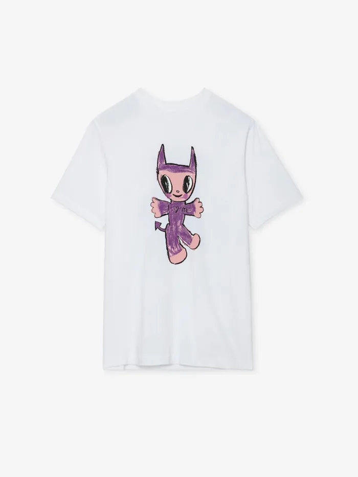 Women Zadig and Voltaire TShirts Edwin Devil Tshirt White