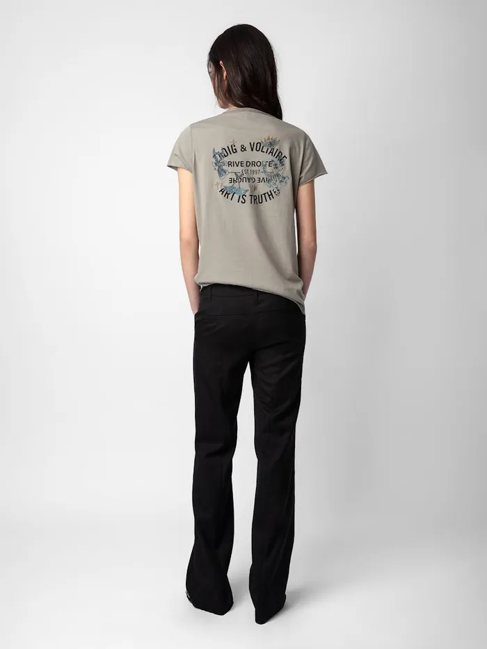 Women Zadig and Voltaire TShirts Insignia Henley Tshirt Trellis