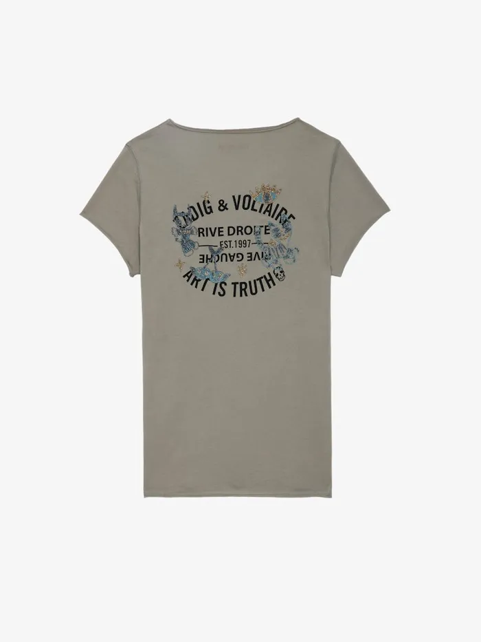 Women Zadig and Voltaire TShirts Insignia Henley Tshirt Trellis