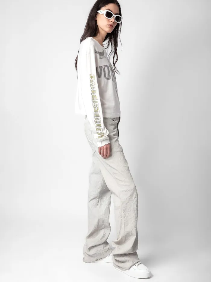 Women Zadig and Voltaire TShirts Iona Voltaire Diamant Tshirt Judo