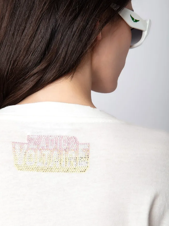 Women Zadig and Voltaire TShirts Iona Voltaire Diamant Tshirt Judo