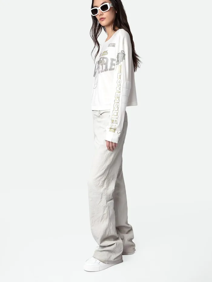 Women Zadig and Voltaire TShirts Iona Voltaire Diamant Tshirt Judo