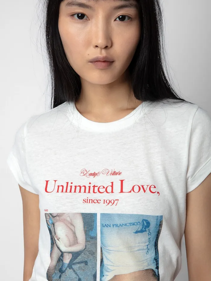 Women Zadig and Voltaire TShirts Skinny Photoprint Tshirt Judo