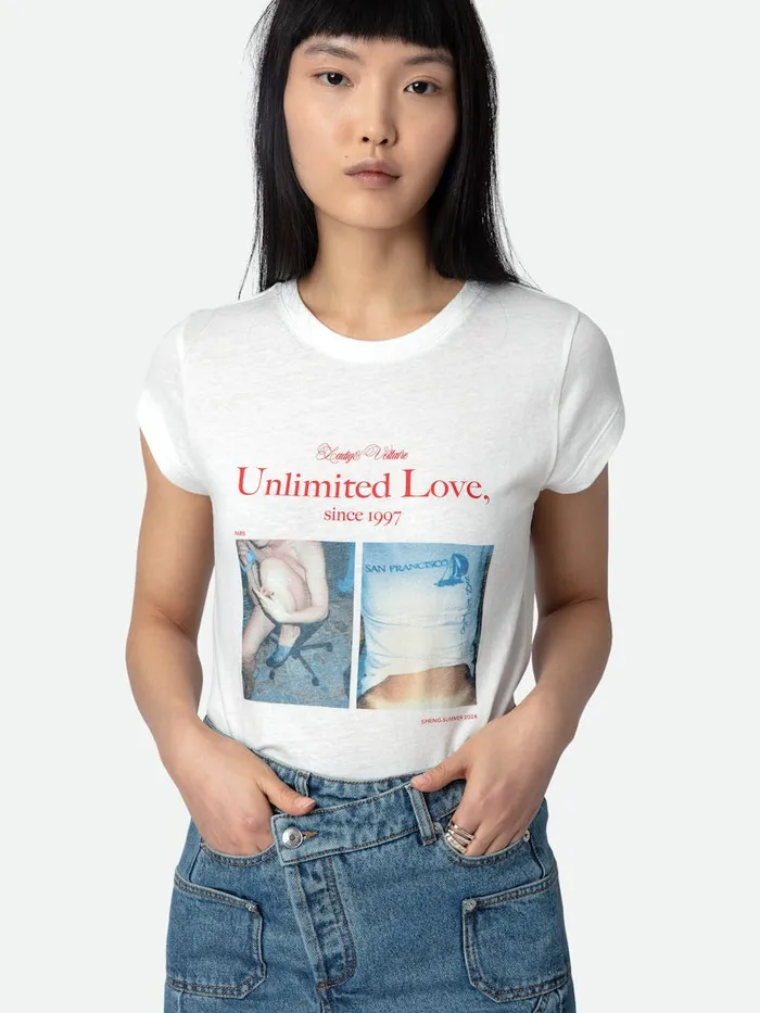 Women Zadig and Voltaire TShirts Skinny Photoprint Tshirt Judo