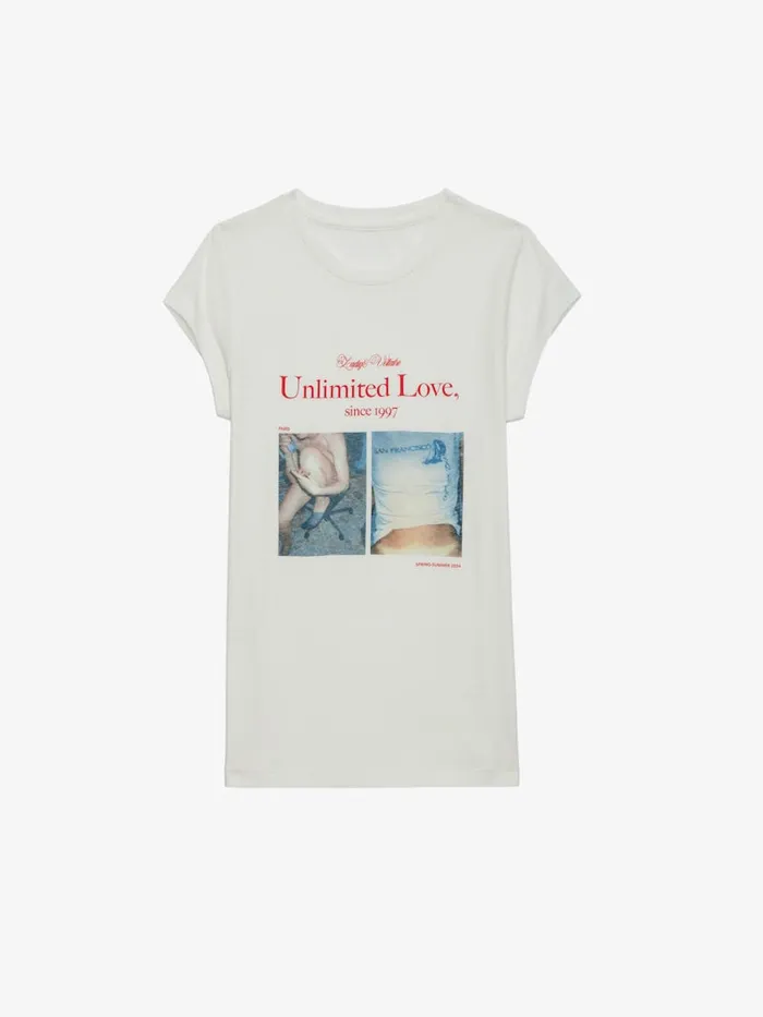 Women Zadig and Voltaire TShirts Skinny Photoprint Tshirt Judo