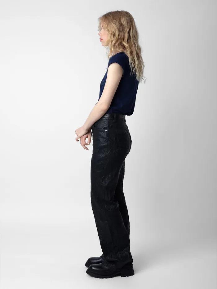 Women Zadig and Voltaire TShirts Skinny Stars Diamant TShirt Marine