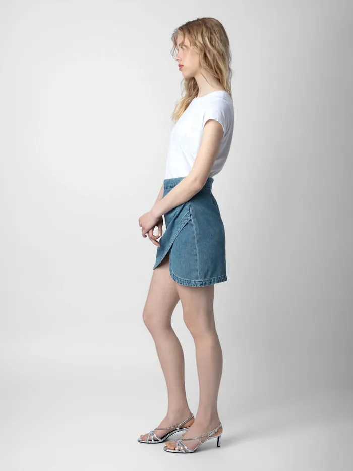 Women Zadig and Voltaire TShirts Skinny Stars Diamant TShirt White