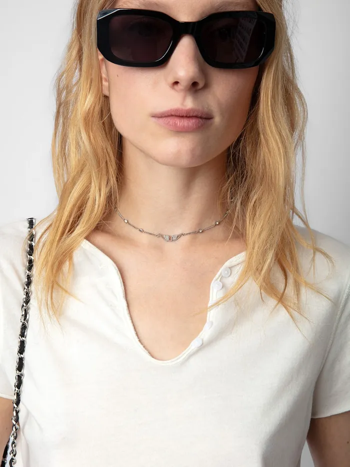 Women Zadig and Voltaire TShirts Skull Fishnet Tunisien Judo