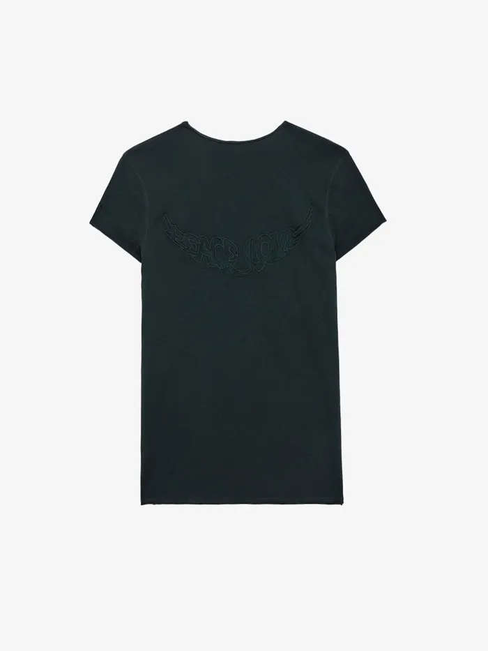 Women Zadig and Voltaire TShirts Story Fishnet Tshirt Nori