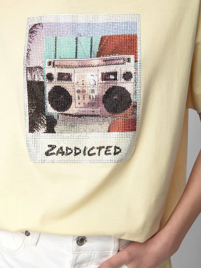 Women Zadig and Voltaire TShirts Tommer Diamant Photoprint Tshirt Shea