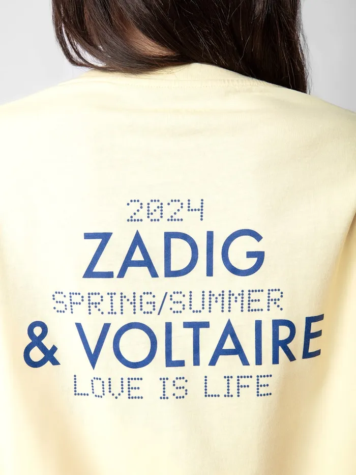 Women Zadig and Voltaire TShirts Tommer Diamant Photoprint Tshirt Shea