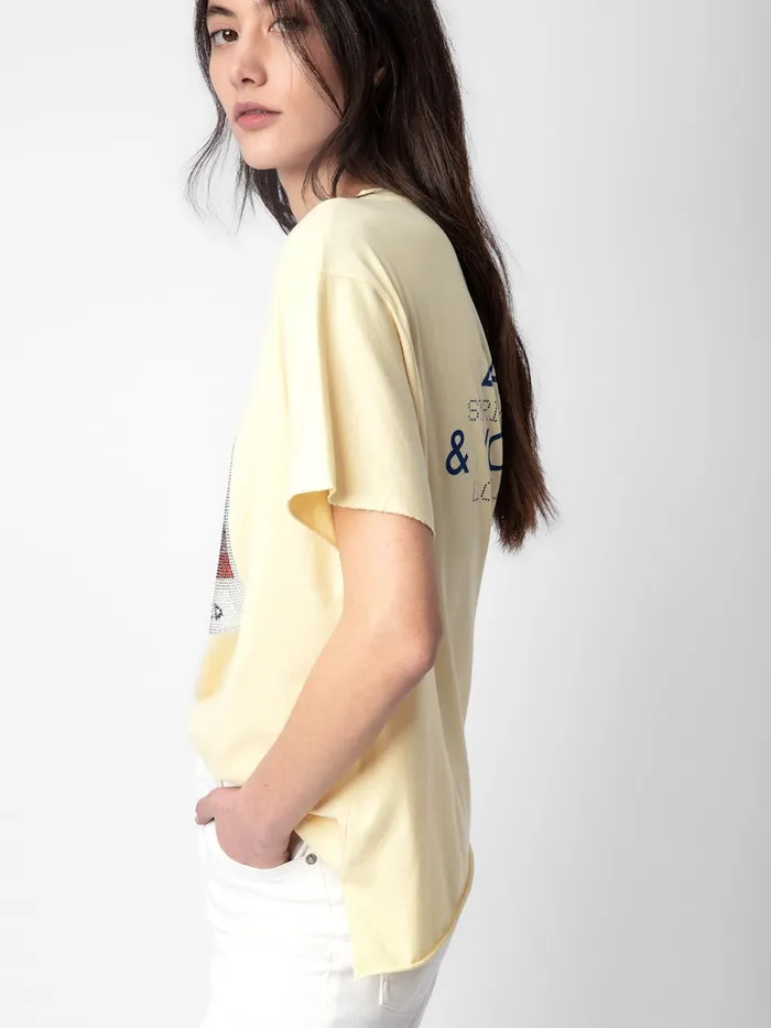Women Zadig and Voltaire TShirts Tommer Diamant Photoprint Tshirt Shea