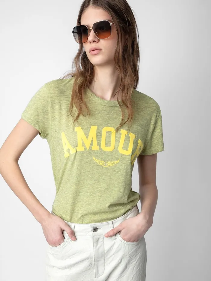 Women Zadig and Voltaire TShirts Walk Amour Tshirt Cedra