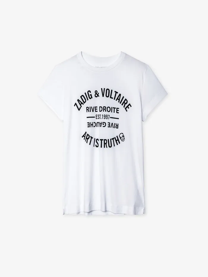 Women Zadig and Voltaire TShirts Walk Blason TShirt White