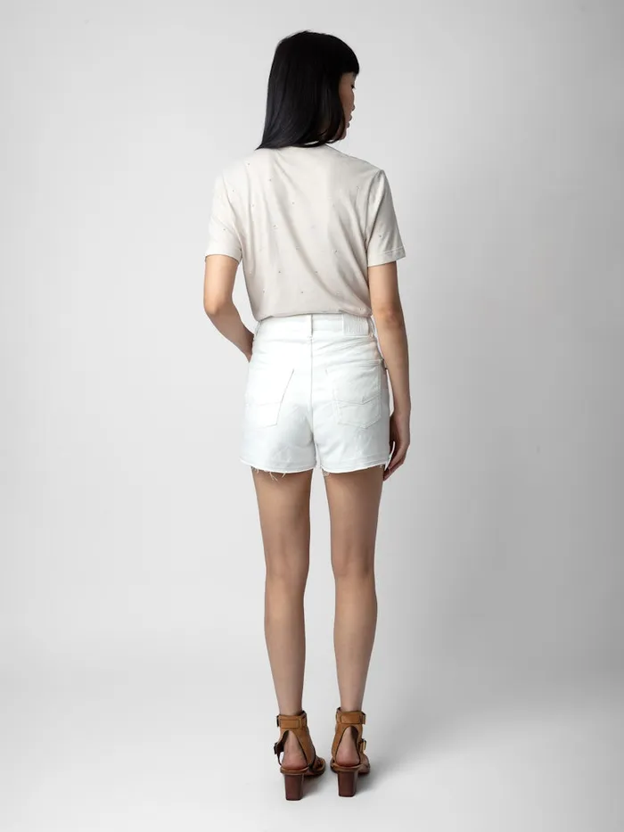 Women Zadig and Voltaire TShirts Wassa Diamant Tshirt Petale