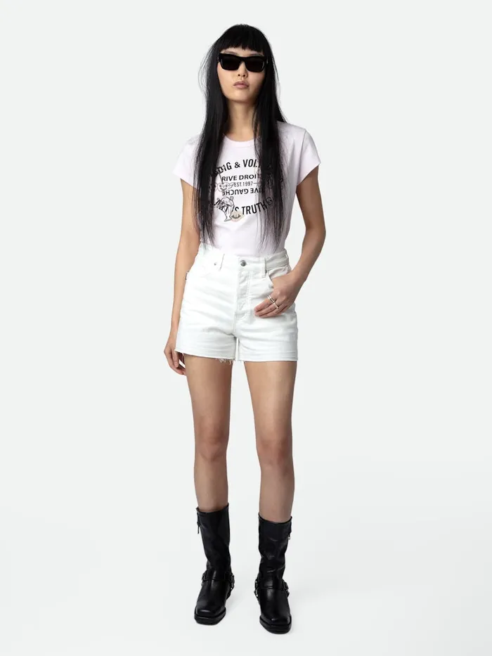 Women Zadig and Voltaire TShirts Woop Insignia Tshirt Parme